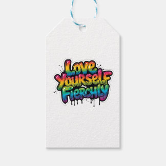 Liebe dich selbst wild – LGBTQ+ Regenbogen-Zitat Geschenkanhänger