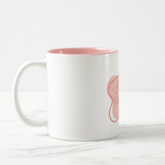 Liebe dich selbst zweifarbige tasse (Links)