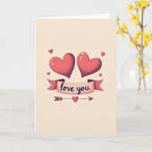 Liebe dich Simple Hearts Karte (Gelbe Blume)