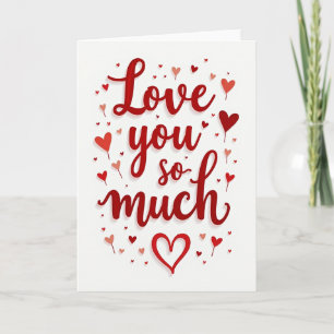 Liebe dich so sehr Hearts Karte