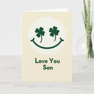 Liebe dich Sohn Shamrock-Karte Karte