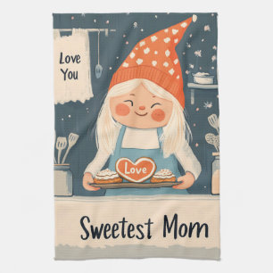 Liebe dich, süßeste Mutter Design Geschirrtuch