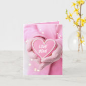 "Liebe dich!" Sweet Leckerei Valentine Karte (Gelbe Blume)