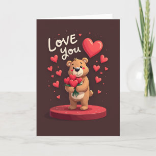 Liebe dich Teddybär-Karte Karte