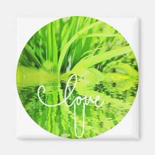 Liebe dich U so sehr Glückliches grünes Gras Magne Magnet