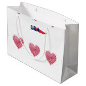 Liebe dich USA Geschenktüte (Rückseite Schrägansicht)
