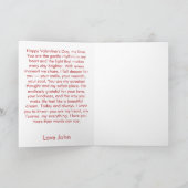 Liebe dich Valentine Umschlag Design Karte (Innenseite)