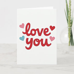 Liebe dich Valentinskarte Karte