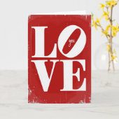 Liebe dich Vintage Style Karte (Gelbe Blume)