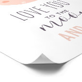 Liebe dich zum Mond und zurück. Baby Mädchen. Kind Poster (Ecke)