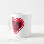 Liebe dich zum Mond und zurück. Kaffeetasse (Vorderseite Links)