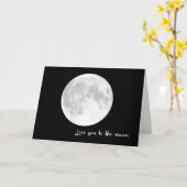 Liebe dich zum Mond und zurück. - Karte (Gelbe Blume)