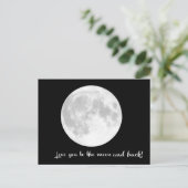 Liebe dich zum Mond und zurück. SD - Postkarte (Stehend Vorderseite)