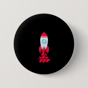 Liebe dich zum Mond und zurück Weltraum-Shirt Vale Button