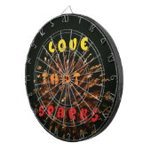 Liebe, die Abstrakte Kunstdesign drucken lässt Dartscheibe (Vorderseite rechts)