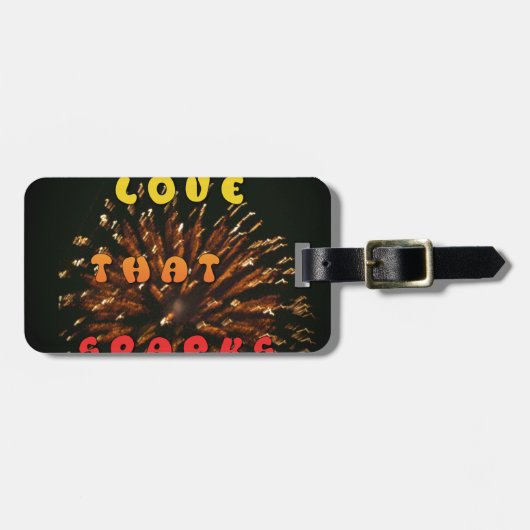 Liebe, die Abstrakte Kunstdesign drucken lässt Gepäckanhänger (Vorderseite horizontal)