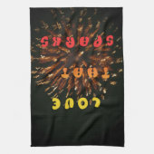 Liebe, die Abstrakte Kunstdesign drucken lässt Geschirrtuch (Vertikal)