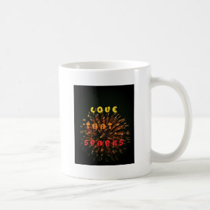 Liebe, die abstrakten Kunstdruck entzündet Kaffeetasse
