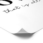 Liebe, die alles minimalistisch ist poster (Ecke)