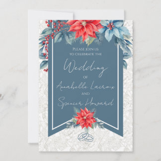 Liebe, die bei Winterhochzeiten blüht Einladung