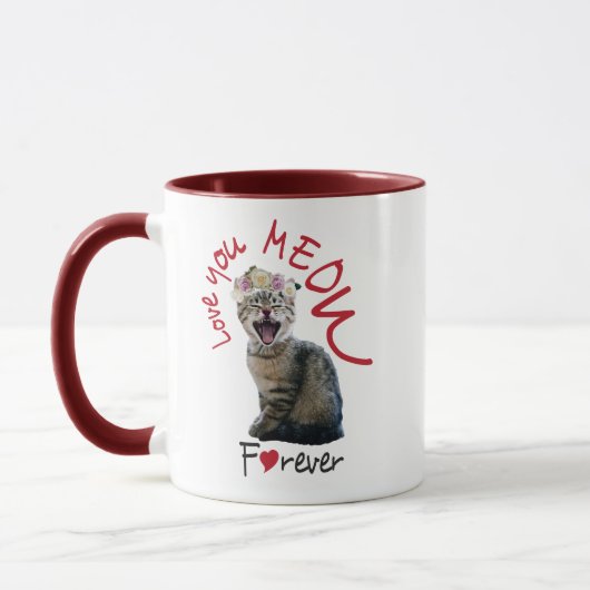 Liebe, die du MEOW für immer Tasse (Links)