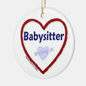 Liebe, die ein Babysitter ist Keramik Ornament (Links)