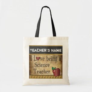 Liebe, die ein Name des Wissenschafts-Lehrer- DIY Tragetasche