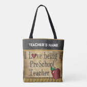 Liebe, die ein Vorschulname des lehrer-| DIY ist Tasche (Rückseite)