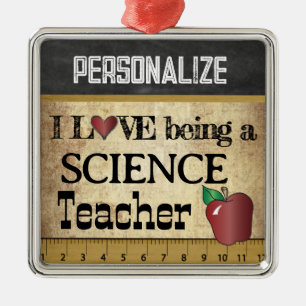 Liebe, die ein Wissenschafts-Lehrer   Vintag ist Ornament Aus Metall