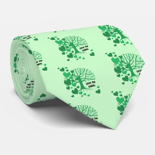 Liebe die Erde Krawatte (Gerollt)