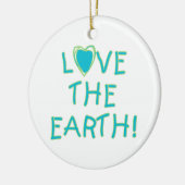 Liebe die Erde umweltsmäßig Keramik Ornament (Links)