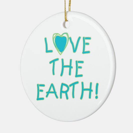 Liebe die Erde umweltsmäßig Keramik Ornament (Links)