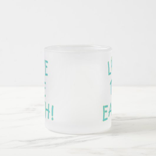 Liebe die Erde umweltsmäßig Mattglastasse (Mittel)