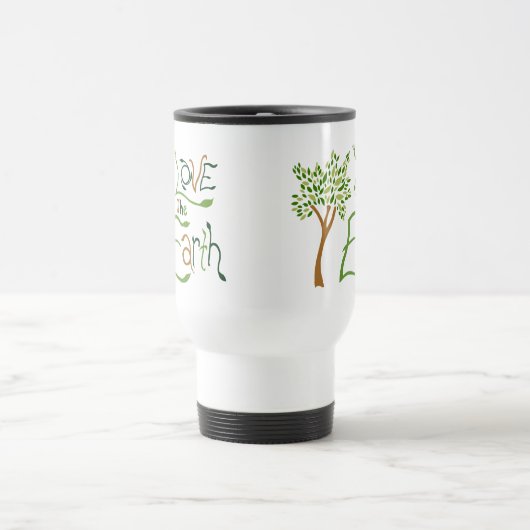 Liebe die Erdwiederverwendbare Schale Reisebecher (Mittel)