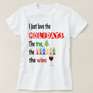 Liebe die Feiertage, der Baum, die Lichter und der T-Shirt