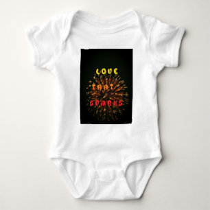 Liebe, die funkelt, abstrakter Kunstdruck Baby Strampler