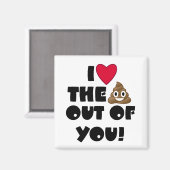 Liebe Die Gekackt Emoji Magnet (Vorderseite/Rückseite)
