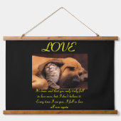 LIEBE, die ich überall in der Liebe versinke Wandteppich Mit Holzrahmen (Vorne)