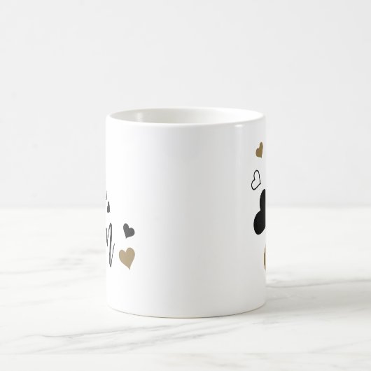 Liebe, die ihr Mama am Herzen hat Kaffeetasse (Mittel)