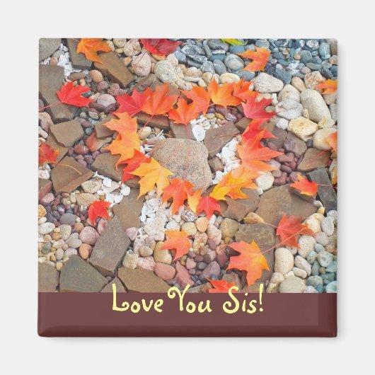 Liebe, die ihr seht! Magnete Herbst lässt Herz Magnet (Vorne)