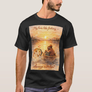 Liebe, die immer Angelkunst fängt T-Shirt