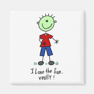 Liebe die Jahrmarkt-T-Shirts und Geschenke Magnet
