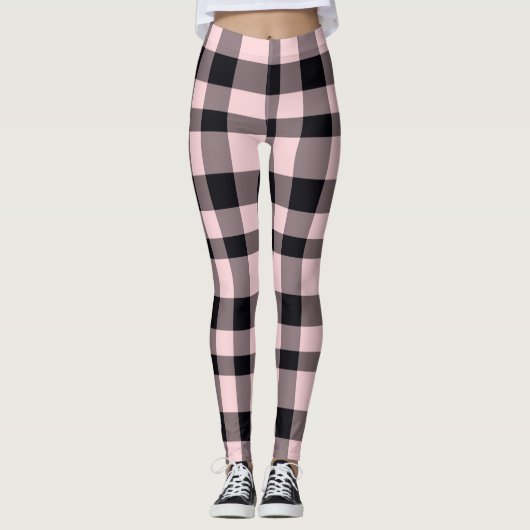 Liebe, die Karierte Leggings Frauen rosa/schwarz (Vorderseite)