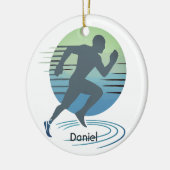 Liebe, die Marathon-Wettkampfsieger betreibt Keramik Ornament (Links)