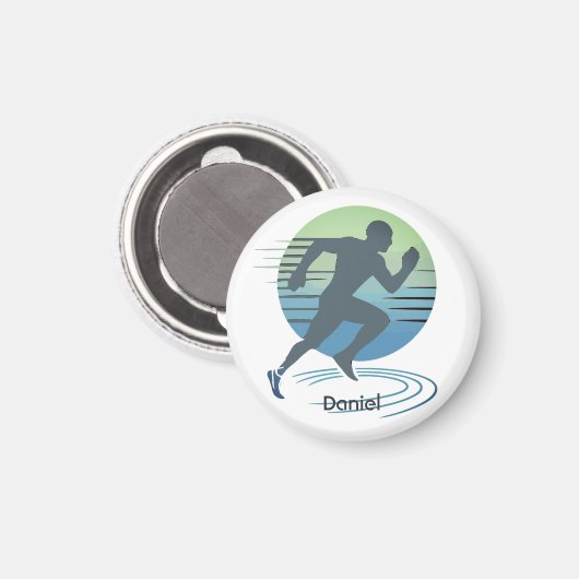 Liebe, die Marathon-Wettkampfsieger betreibt Magnet (Vorderseite/Rückseite)