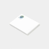 Liebe, die Marathon-Wettkampfsieger betreibt Post-it Klebezettel (angewinkelt)