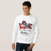 Liebe, die Momo Snowman Weihnachten Rot Kariert Sweatshirt (Vorne ganz)