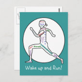 Liebe, die Motivierend Wörter für Läufer ausführt Postkarte (Vorne/Hinten)