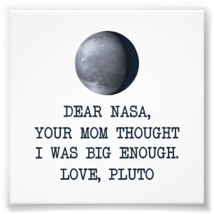 Liebe die NASA-Liebe Pluto Fotodruck