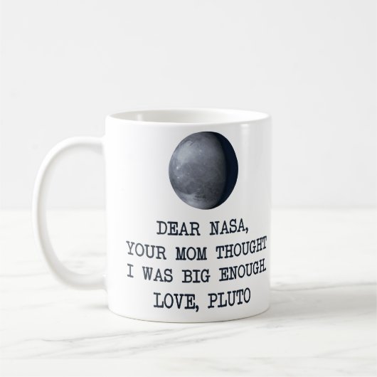 Liebe die NASA-Liebe Pluto Kaffeetasse (Links)
